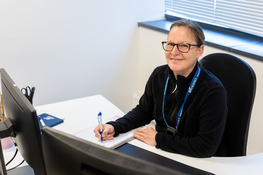 ID Logistics employee at her office.