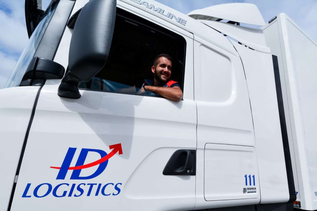 ID Logistics driver in his truck.