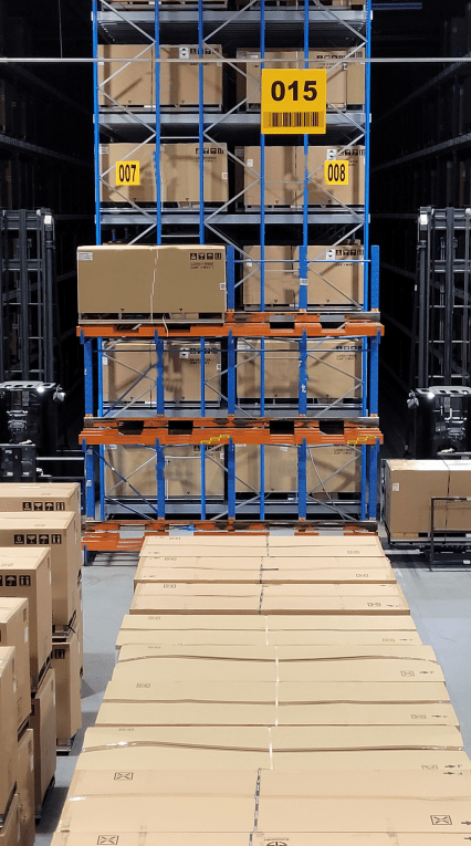 Packages in an ID Logistics warehouse.