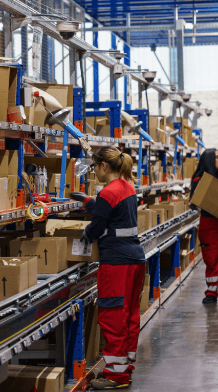 ID Logistics employee preparing orders.