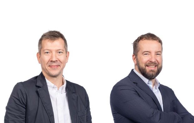 Renaud Bouet, à droite, nouveau directeur des Ressources Humaines Groupe et Alexandre Druel à gauche, nouveau directeur es Ressources Humaines France.
